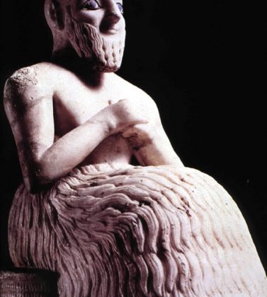 Estatuilla de Ebih-il-superintendente de Mari-Sumerios, evolucion del vellon Made in Slow