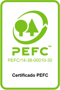 PEFC-logo y numero de certificado para Forests by Made in Slow